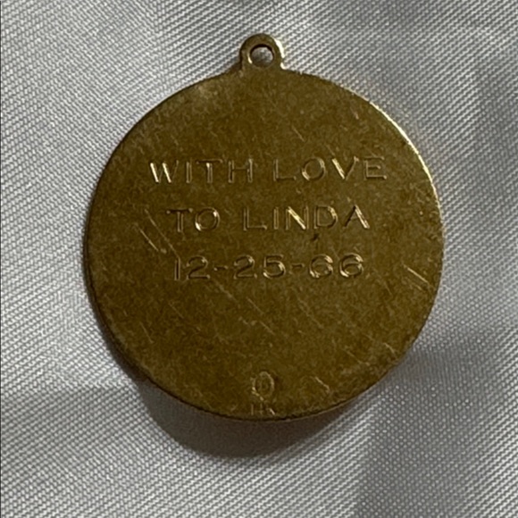 14K Enamel Santa Pendant - Picture 2 of 5